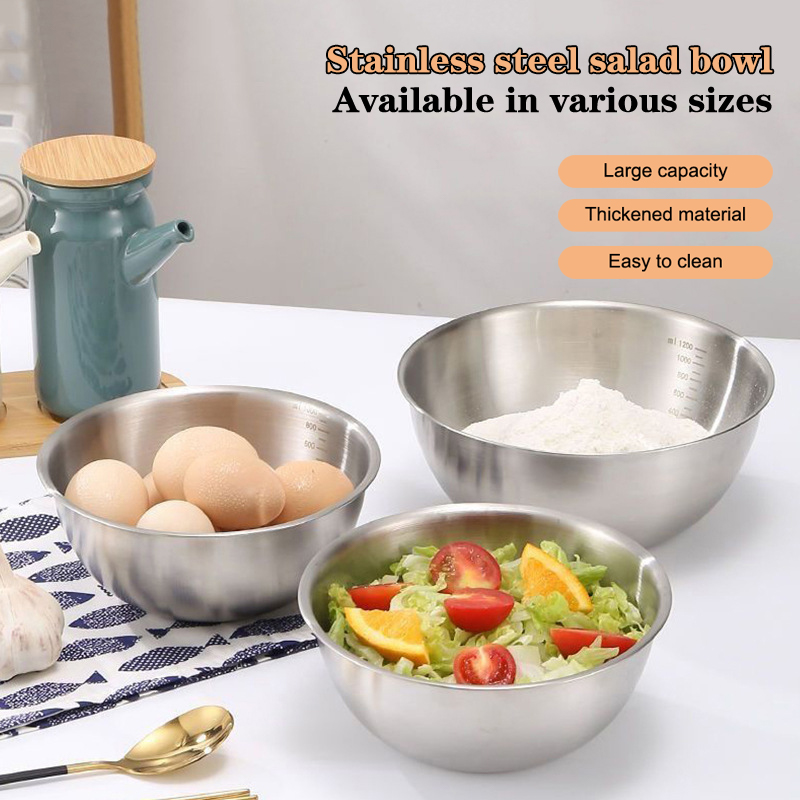 1PC Stainless Steel Bowl Set W - Food Storage Essentials ulasan dan harga