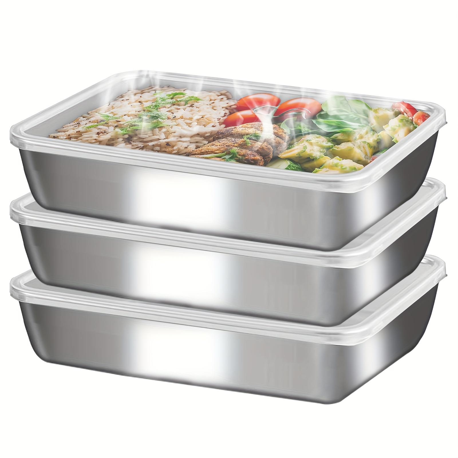 3pcs Stainless Steel Food Cont - Food Storage Lunch Box ulasan dan harga