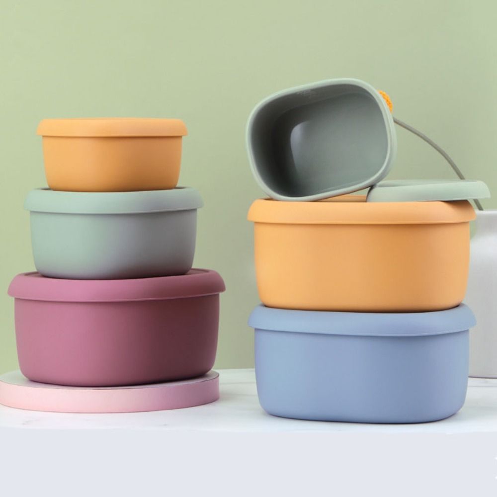 Reusable With Lid Silicone Lun - Food Storage Silicone ulasan dan harga