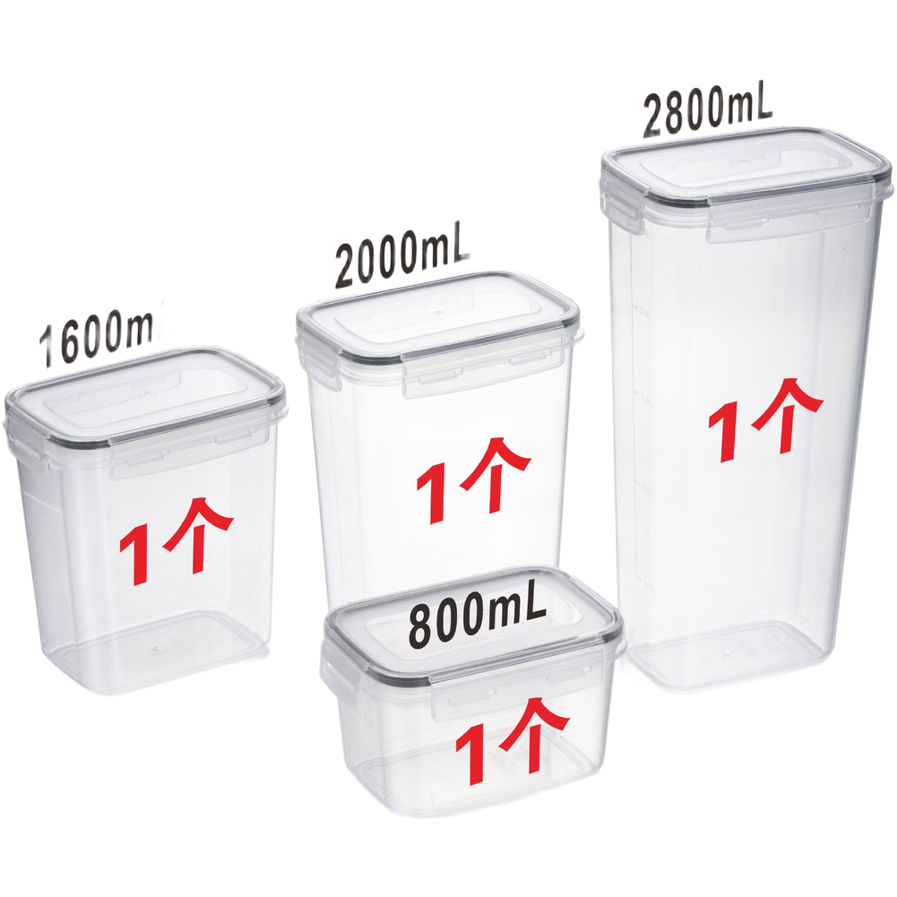 Square Transparent Airtight Fo - Food Storage For Long Term ulasan dan harga