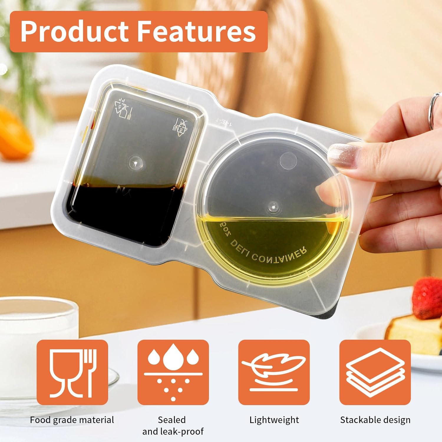 Double Compartment Condiment C - Food Storage Without Plastic ulasan dan harga
