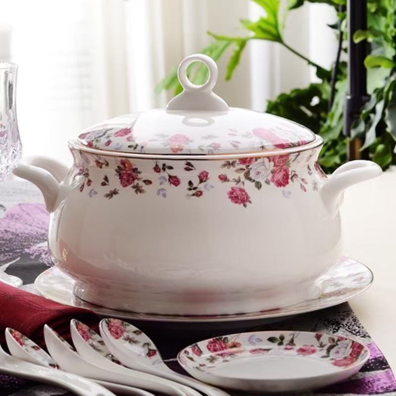 9 Inch, Bone China Tureen for  - Food Storage Plant ulasan dan harga
