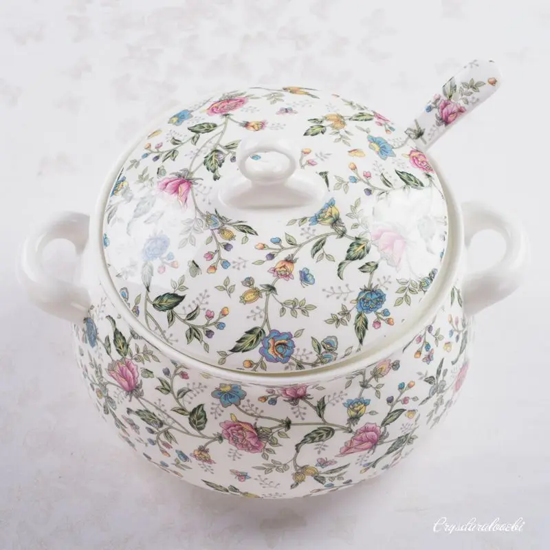 9 Inch, Bone China Tureen for  - Food Storage Plant ulasan dan harga