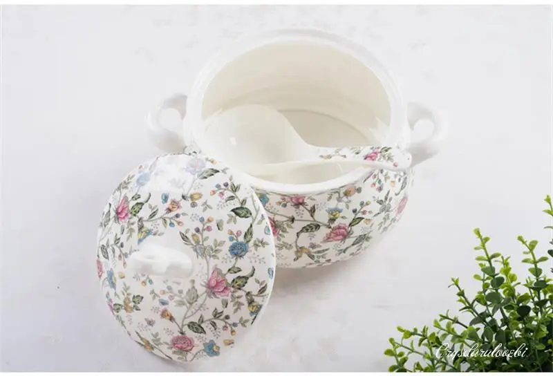 9 Inch, Bone China Tureen for  - Food Storage Plant ulasan dan harga