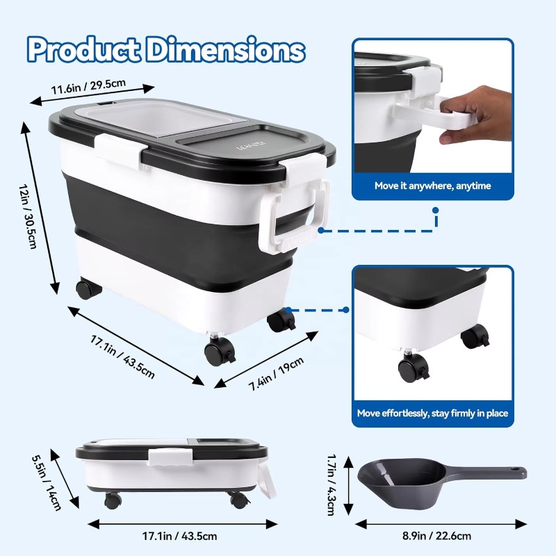Dog Food Storage Container 20- - Food Storage Large ulasan dan harga