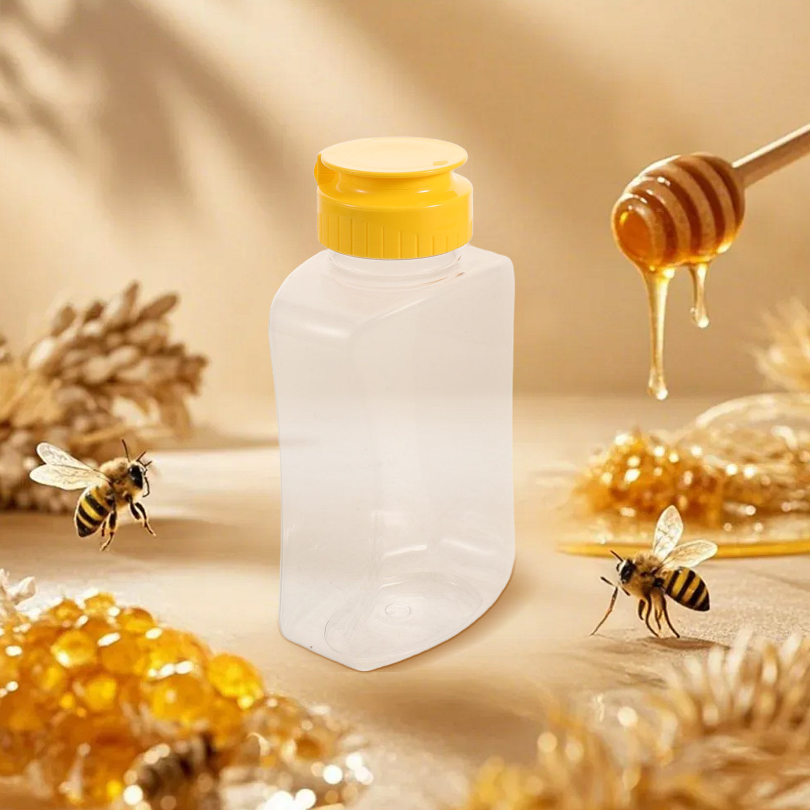 4Pcs Honey Squeeze Bottles Pla - Condiment Squeeze Bottle ulasan dan harga