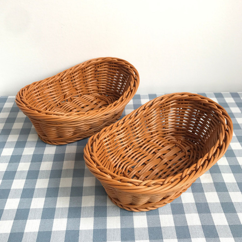 Oval Rattan Woven Storage Bask - Food Storage Plant ulasan dan harga