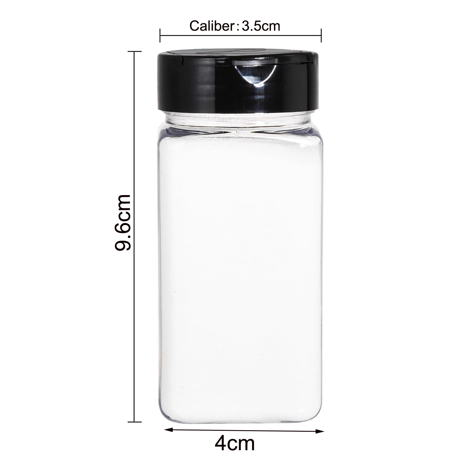 Square Large Plastic Spice Jar - Food Storage Jars With Lids ulasan dan harga