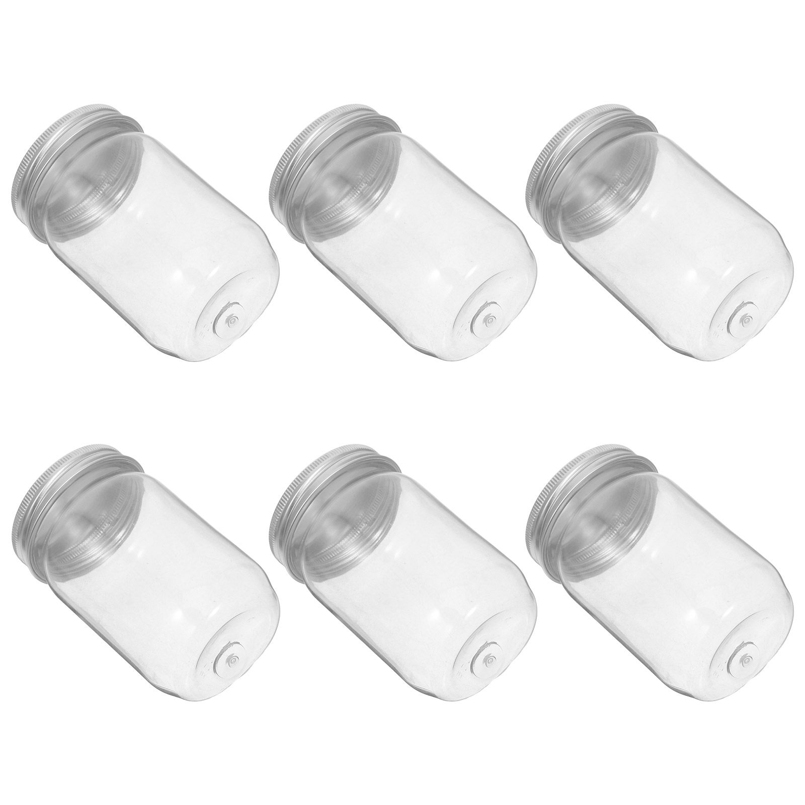 6Pcs Clear Plastic Mason Jars  - Food Storage Plastic ulasan dan harga