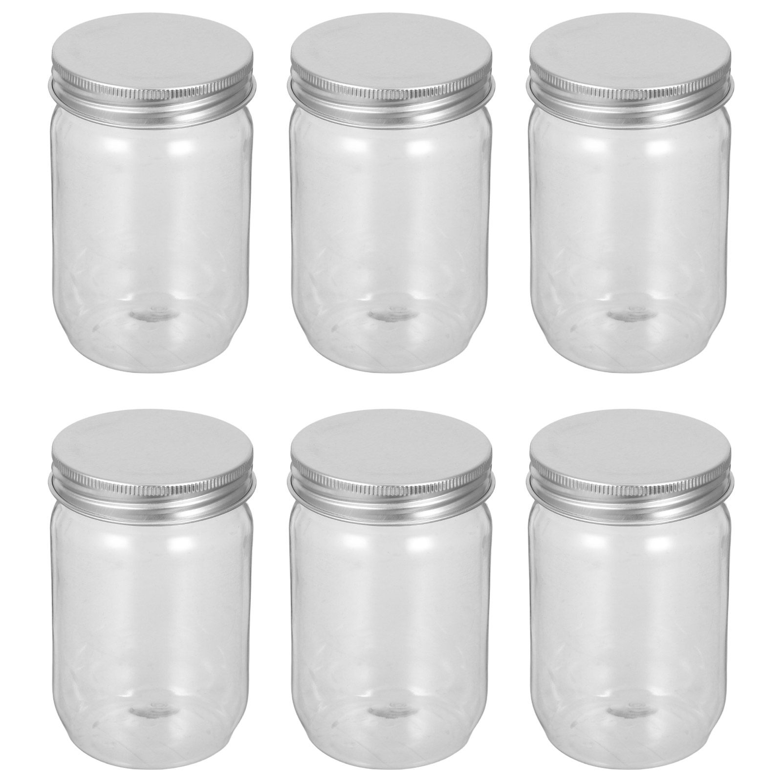 6Pcs Clear Plastic Mason Jars  - Food Storage Plastic ulasan dan harga