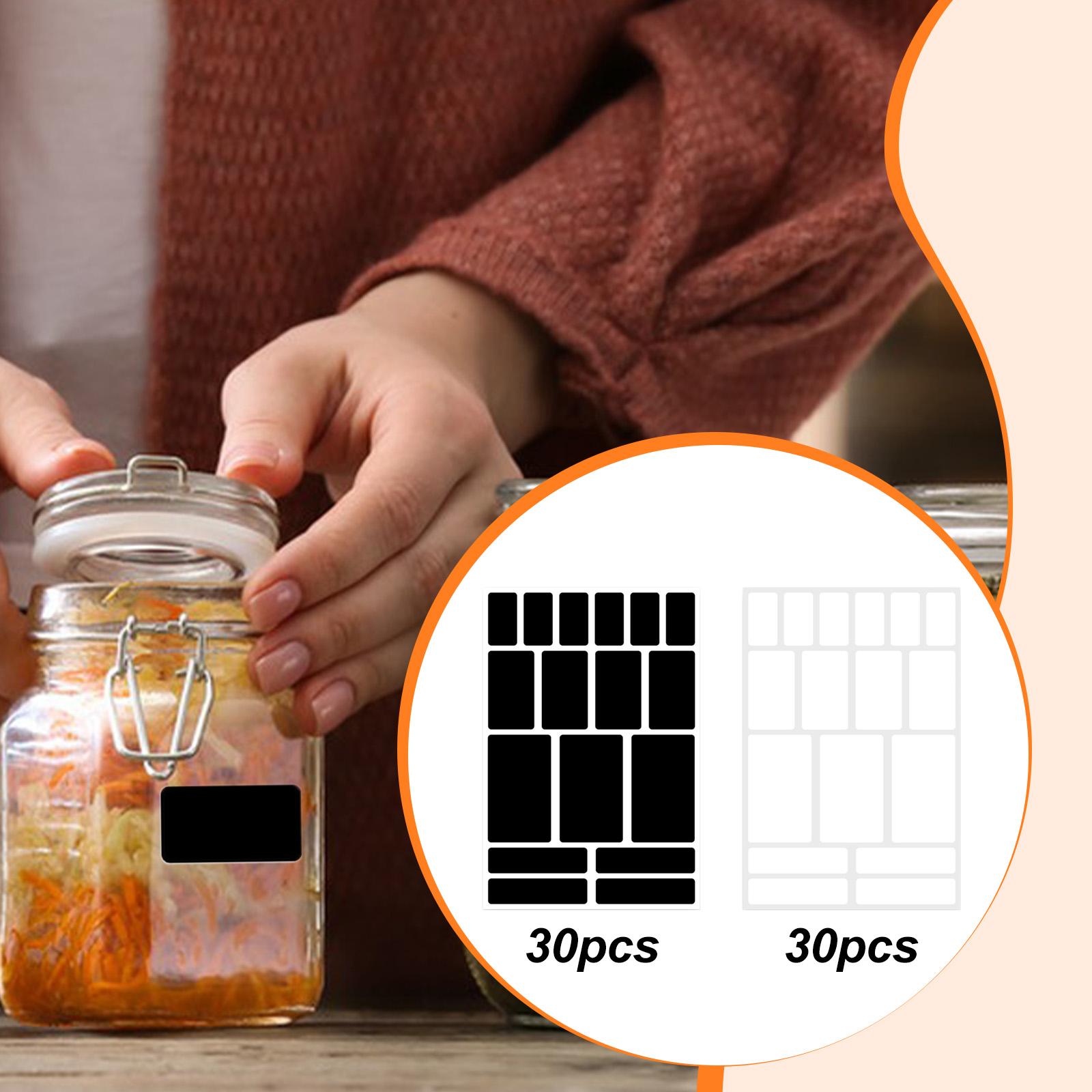 30Pcs Removable Labels for Jar - Food Storage Jar Labels ulasan dan harga
