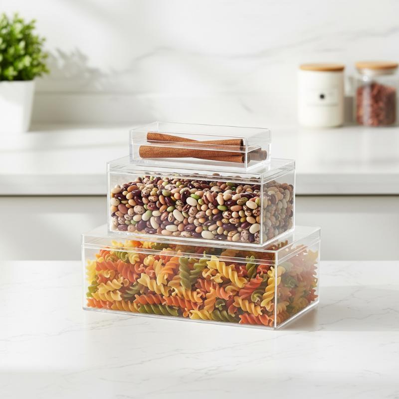 Thickened Rectangular Acrylic  - Food Storage Plant ulasan dan harga