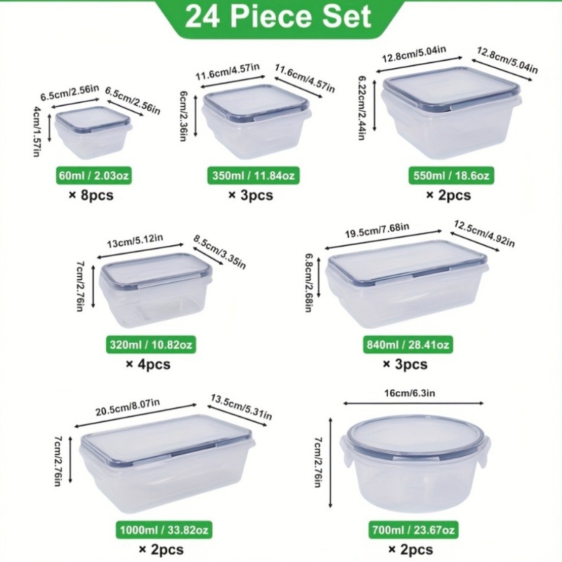 48PCS BPA-Free Food Storage Se - Set Food Storage ulasan dan harga