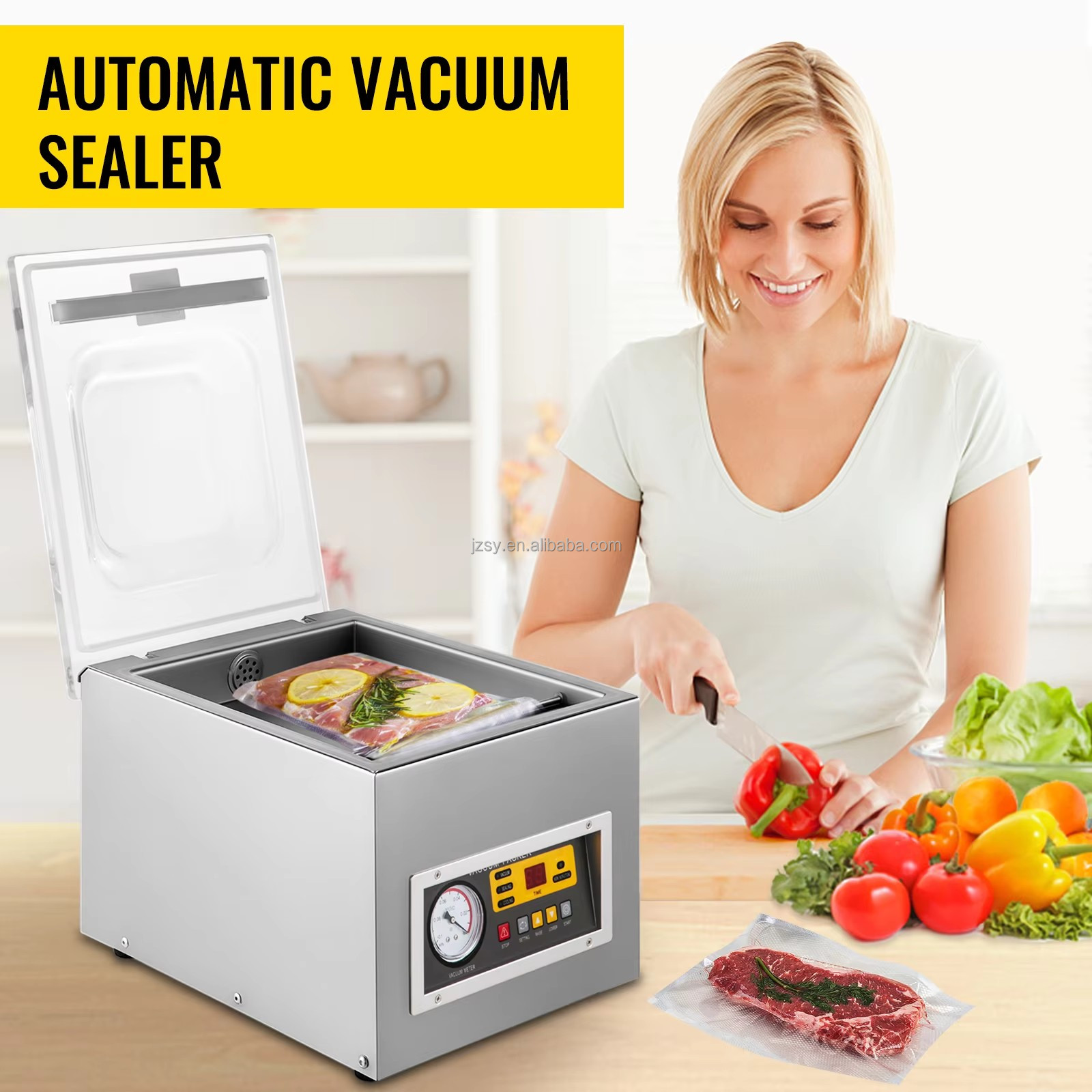 Vacuum Packing Machine Commerc - Food Storage Plastic ulasan dan harga