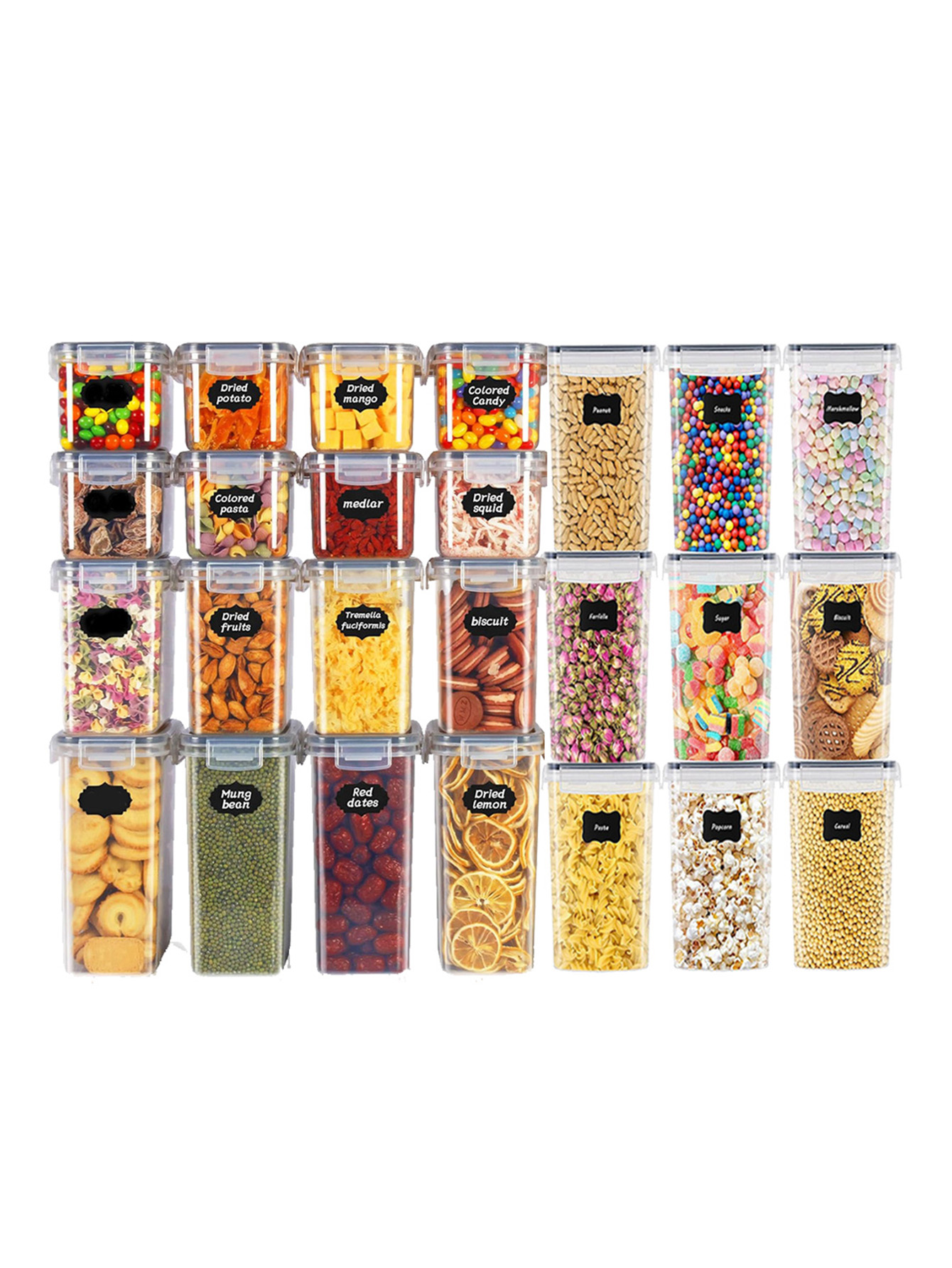 48pcs, Sealed Food Storage Con - Food Storage Jar Labels ulasan dan harga