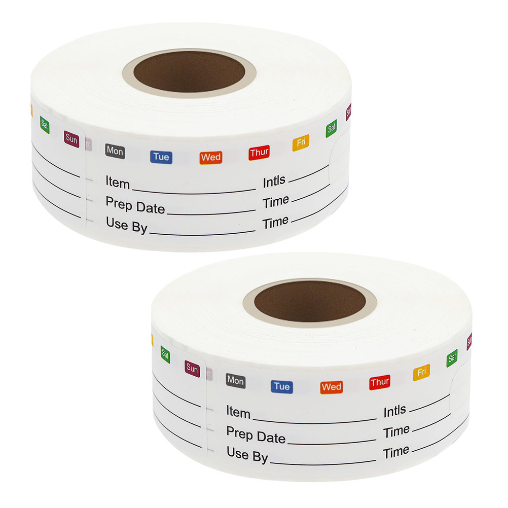 2 Rolls Food Date Stickers Rem - Food Storage Jar Labels ulasan dan harga