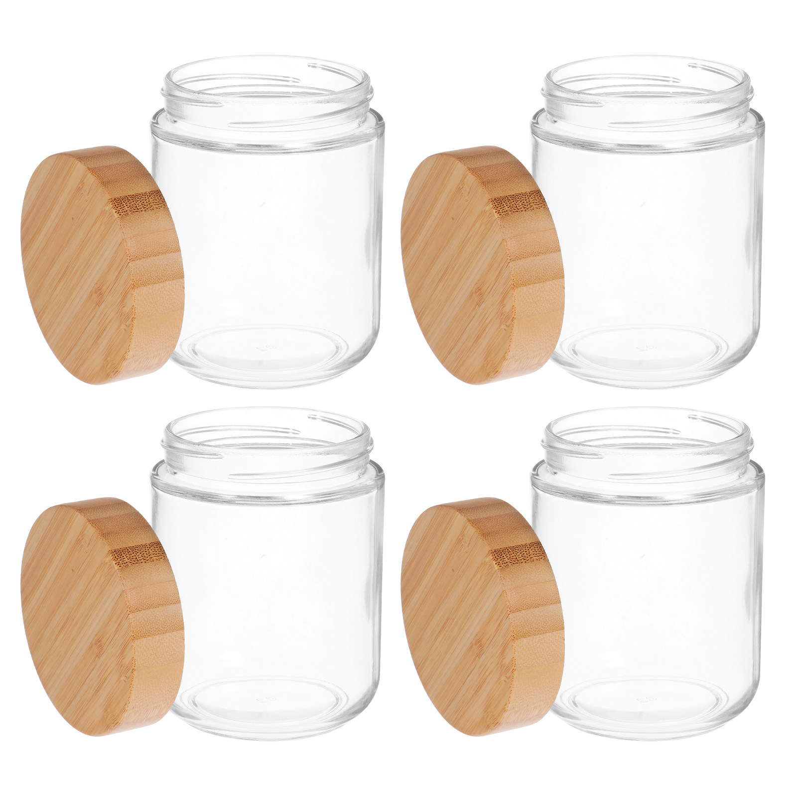 4Pcs Glass Kitchen Storage Jar - Food Storage Plastic ulasan dan harga