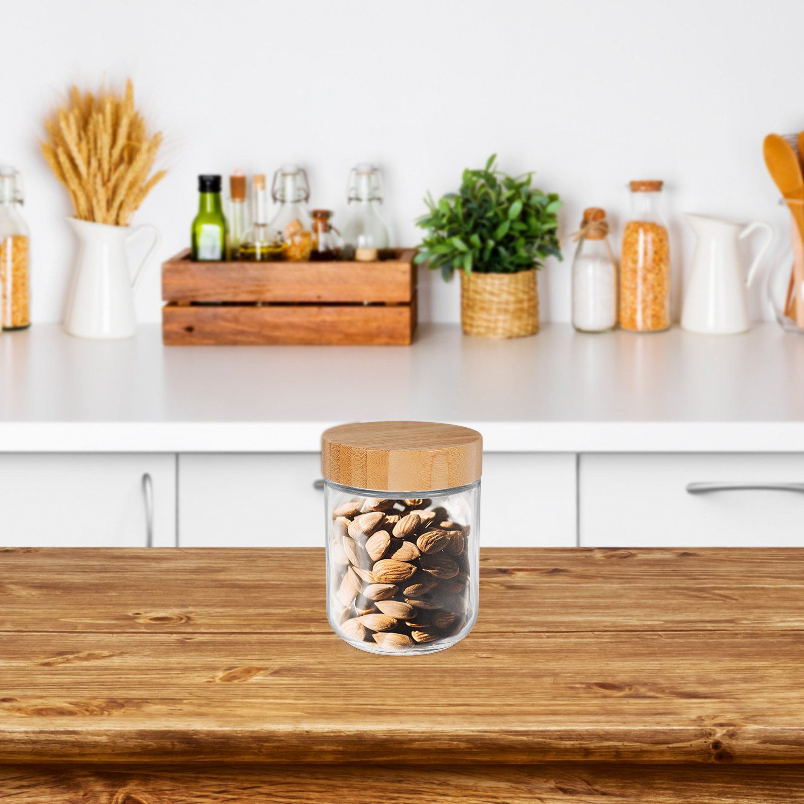 4Pcs Glass Kitchen Storage Jar - Food Storage Plastic ulasan dan harga