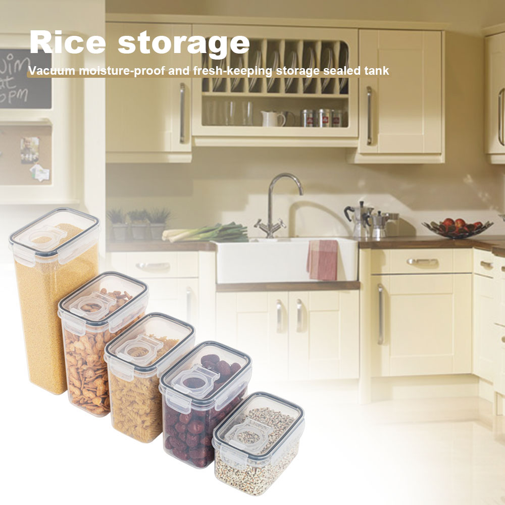Sealed Plastic Food Storage Bo - Food Storage Jars With Lids ulasan dan harga