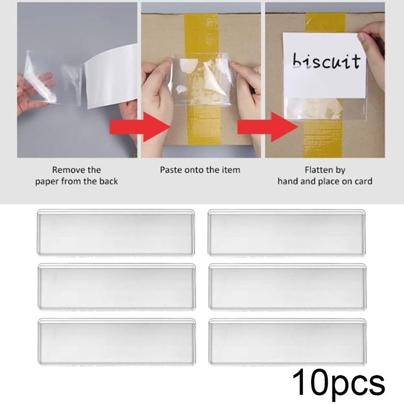 10Pcs Transparent PVC Adhesive - Food Storage Jar Labels ulasan dan harga